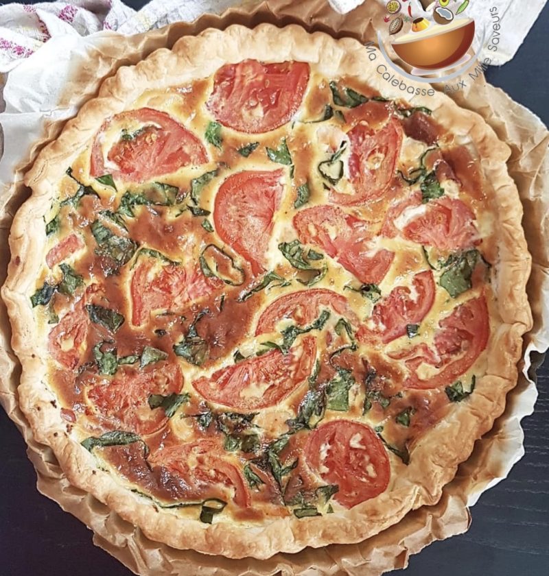tarte saumon fumé épinards tomates