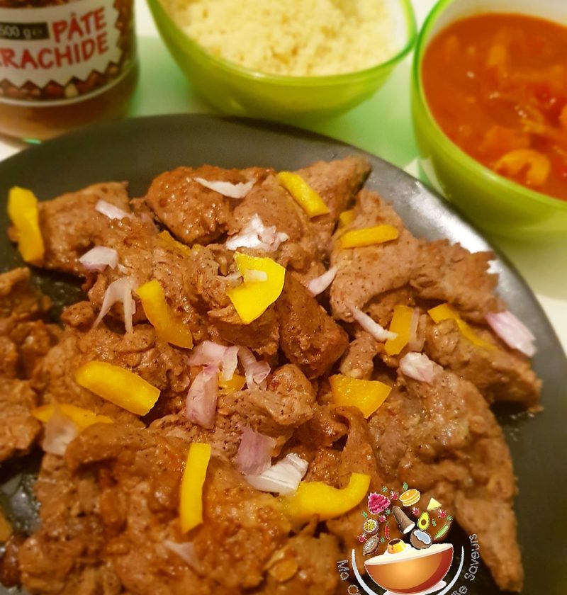 sauté de bœuf à la pâte d'arachide