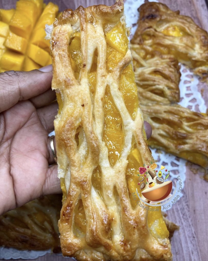grillé à la mangue, cousin du grillé à la pomme, découpe